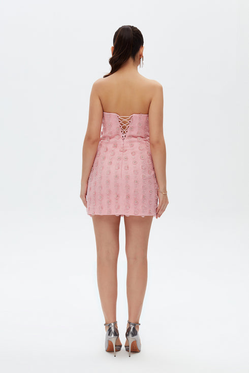 FLOWER PATTERN BODYCON MINI DRESS